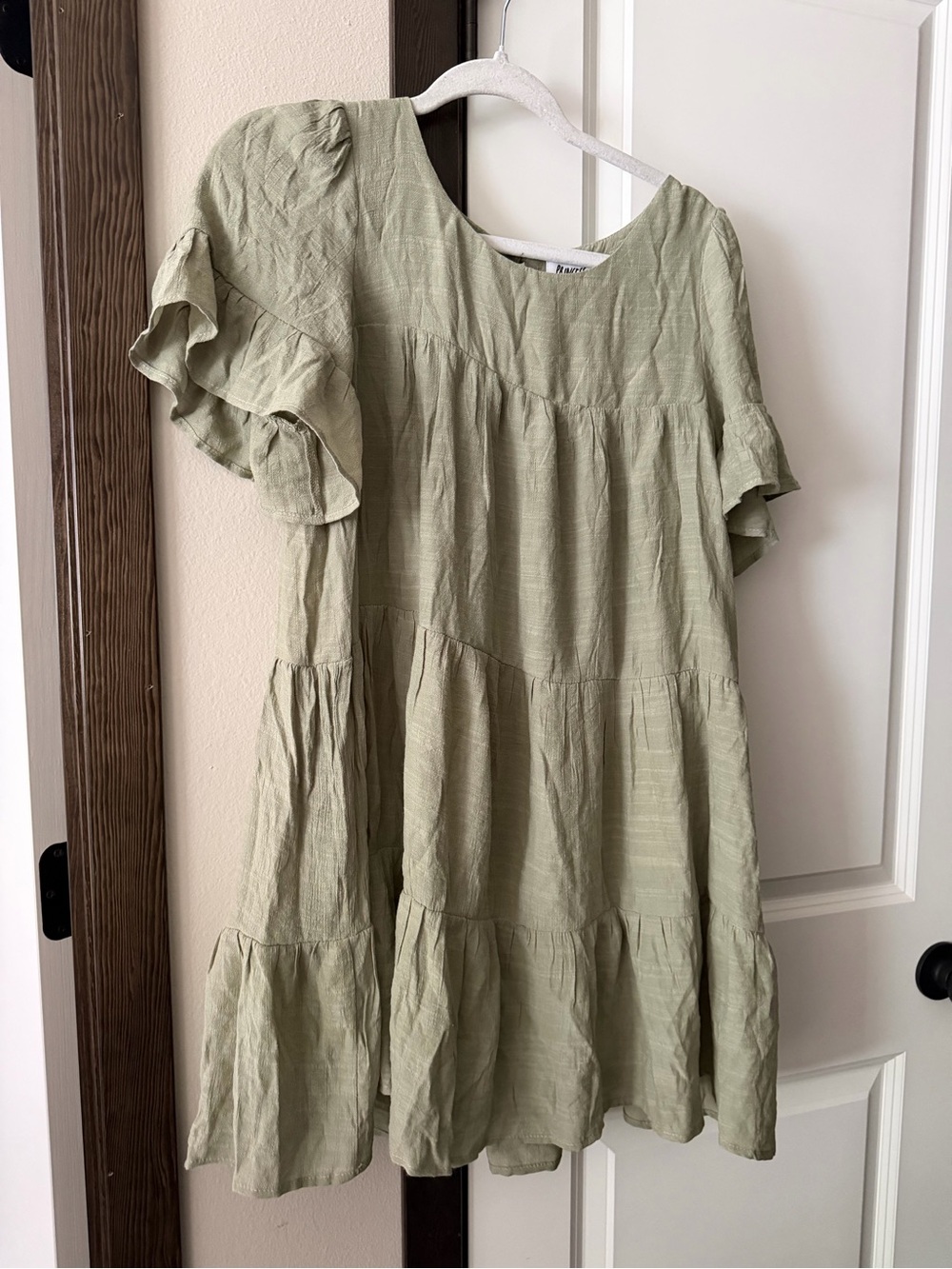 Princess Polly Olive Green Textured Shift Top